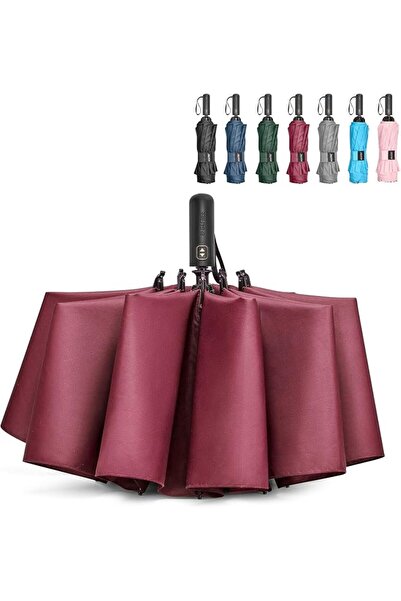 GENERAL Large Compact Golf Umbrella Windproof 10 Ribs Reverse Travel Umbrella...