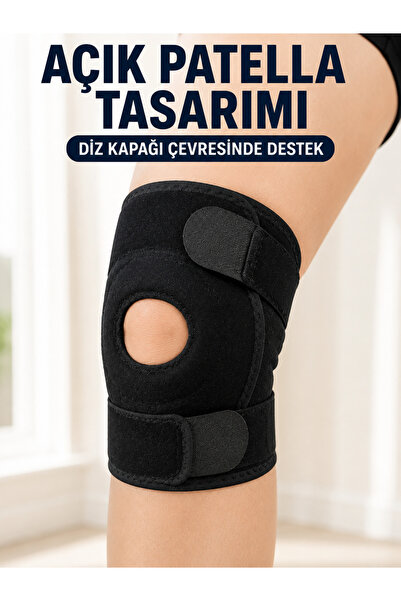 FTA TİCARET Patella Supported Short Knee Brace Adjustable Band Knee Protector...