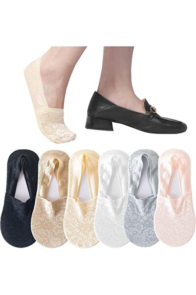 GENERAL Lace Short Socks Transparent Non-Slip Breathable Boat Socks for Women...