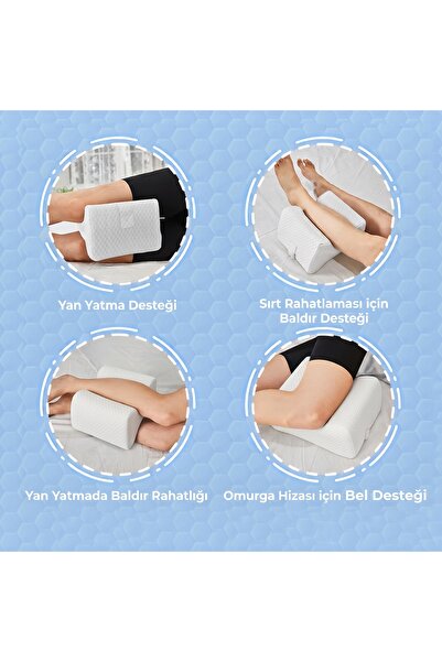 Dear Visco Bacak Pozisyon Yastığı Ortopedik Yastık Visco Diz Yastığı 25*19*14 cm