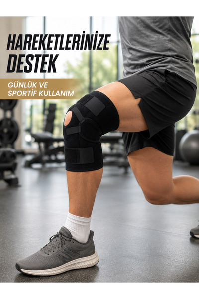 FTA TİCARET Knee Brace with Ligaments Open Patella Side Support Adjustable St...
