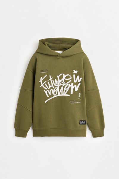 LEFTIES Baskılı kapüşonlu sweatshirt