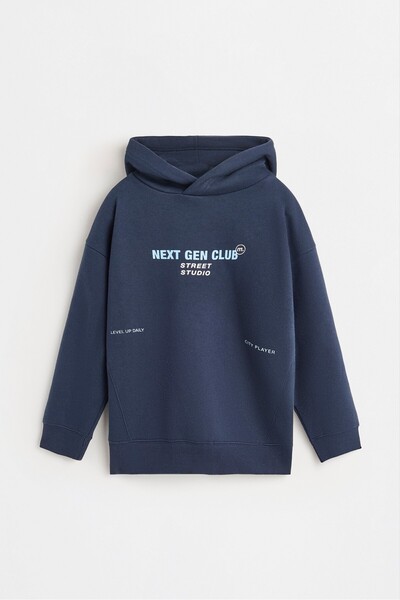 LEFTIES Baskılı kapüşonlu sweatshirt