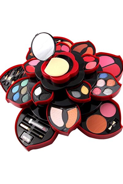 GNSVNN All In One Makeup Kit Rotating Plum Blossom Shaped Petal Makeup Box Ey...