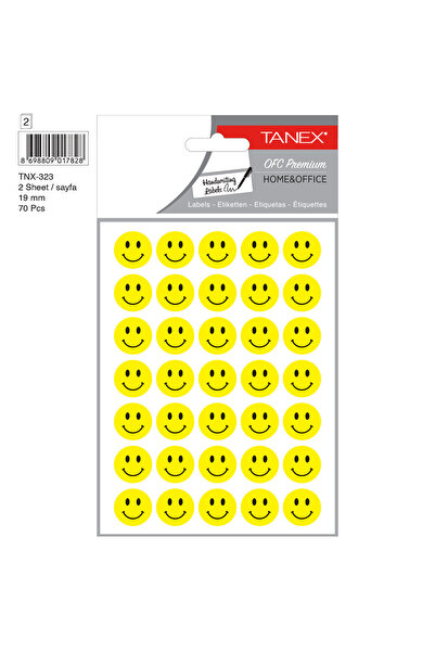 MC Micostore Жълт стикер с усмивка, 2 броя в комплект, tnx-321 tanex