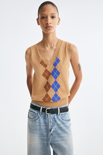 H&M Jakarlı Triko Süveter