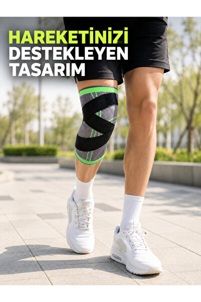 FTA TİCARET Sports Knee Brace Breathable Flexible Knitted Knee Brace with Cro...