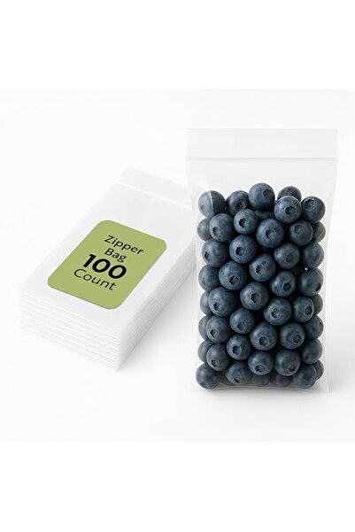 Generic Restaurantware Resealable Zipper Bags Pack of 100 Clear Plastic Zip L...