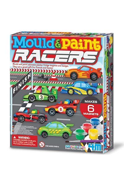 Generic 4M Mould & Paint Racers Kit – DIY Plaster Racecar Magnets & Badges fo...