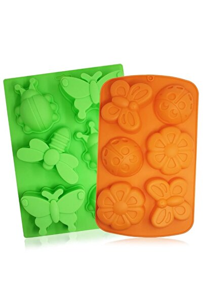 Generic SENHAI 2 Pcs Insect shape Silicone Trays, 6-Cavity 3D Dragonfly Butte...