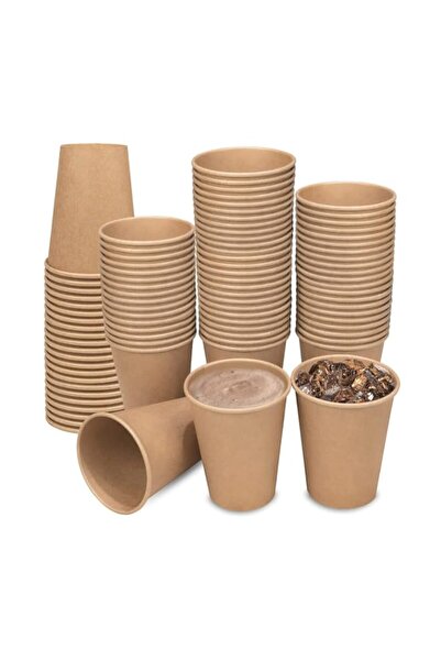 Generic 12oz Brown Paper Cups 50 Pcs | Eco-Friendly, Leak-Proof, Virgin Wood ...