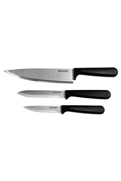 Generic AGARO Majestic 3 Pcs Kitchen Knives Set, High Carbon Stainless Steel,...