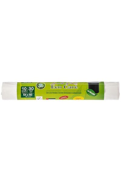 Generic Eco Care White Garbage Bag Roll, Assorted Color, 54 X 60cm, 10 Gallon...