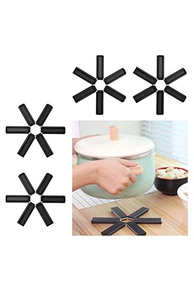 Generic 4PCS Foldable Silicone Trivet, Folding Silicone Heat Insulation Pad, ...