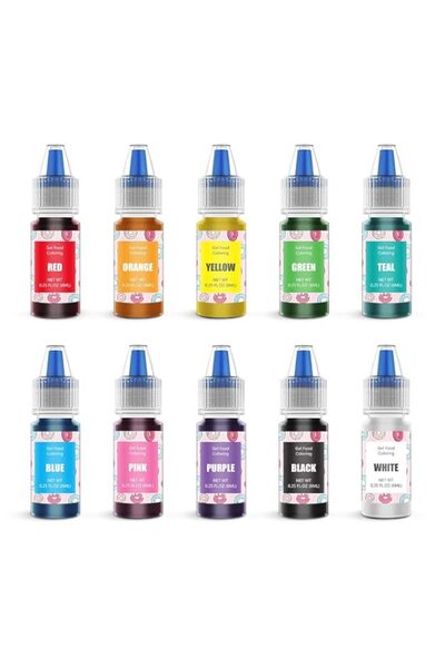 Generic Jelife Food Coloring Gel Cake Decorating Set - 10 Colors Based Flavor...
