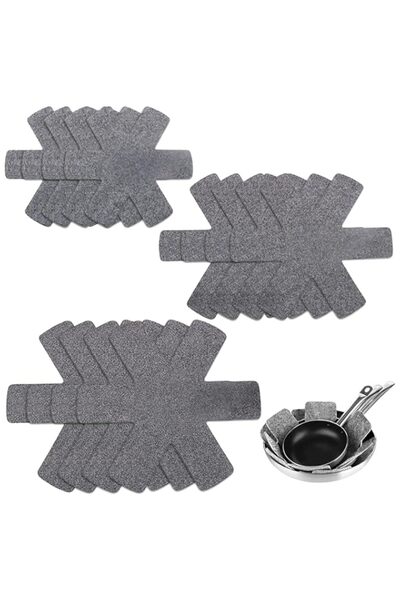 Generic 12 Pieces Felt Pan Protectors Trivet 3 Different Sizes Frying Pan Pro...