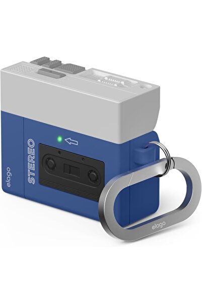 Elago Θήκη AirPods 4th Gen Cassette Player Hang Case Σιλικόνης - Blue