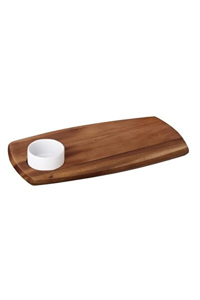 Generic BILLI WOODEN SERVING BOARD WITH CERAMIC DIP BOWL