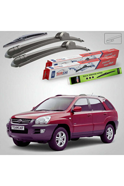 TEAMCAR Wipers Kia Sportage II JE SUV 2004-2010 | Front and Rear Set Flat – T...