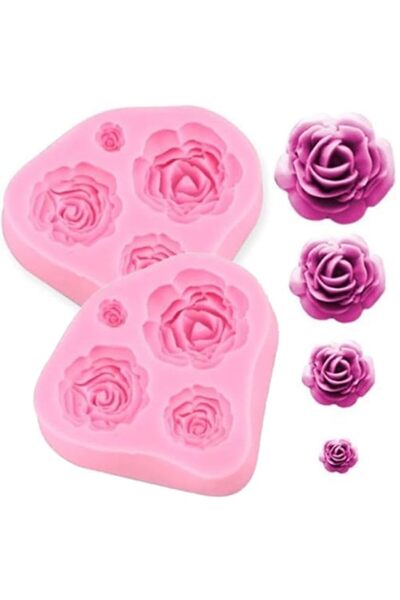 Generic Rose Flower Silicone Cake Molds for Fondant, Chocolate & Sugarcraft D...