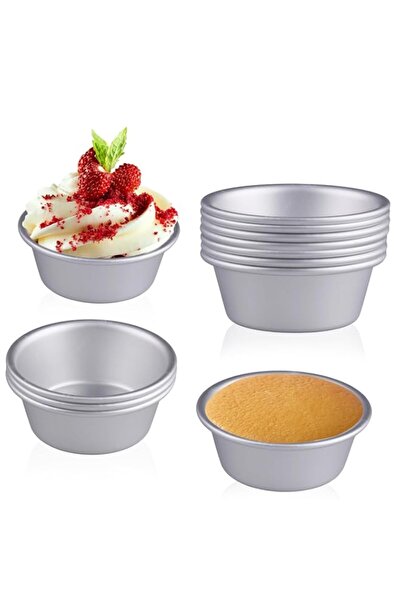 Generic SYOSI 12 PCS Round Cake Tin Mold Cups, Cake Pan Tray for Birthday Chr...