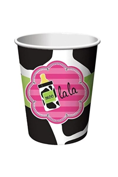 Generic Creative Converting Baby Cow Print - Girl Cups Hot/Cold 9 Oz