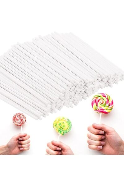 Generic 100 Count Plastic Lollipop Sticks, Sucker Stick for Cake Pops Making ...