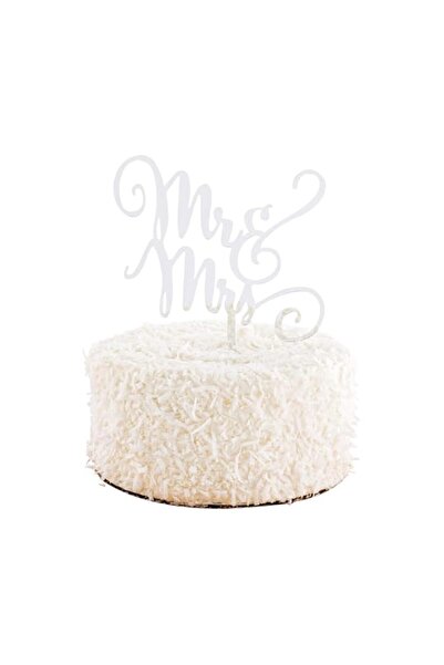 Generic Top Cake Mr And Mrs Cake Topper, 1 Mirrored Wedding Cake Topper - For...