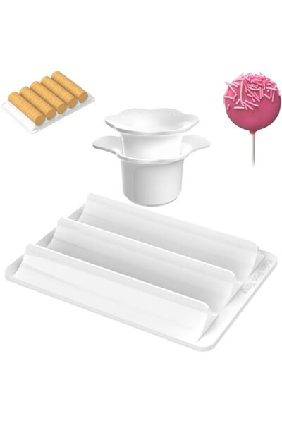 Generic Cake Pop Cutter and Pusher with Tray, 1.75" Circle Cake Pop Mold Set,...