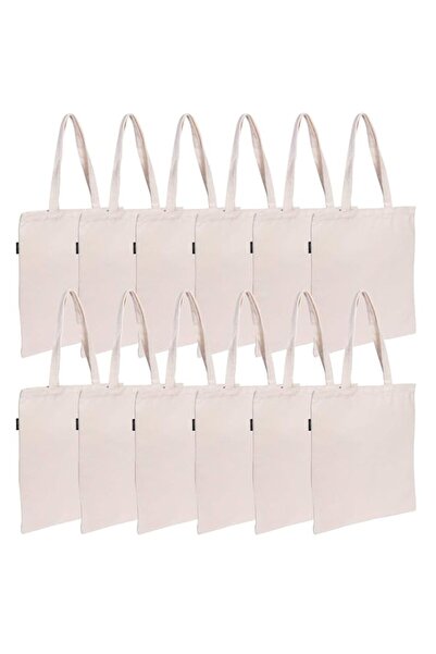 Generic JILLMO Cotton Blank Canvas Tote Bags Bulk, 12oz (Pack of 12)