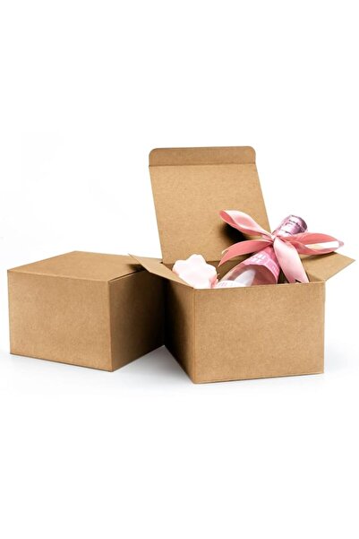 Generic ValBox 20pcs Brown Gift Boxes 5 x 5 x 3.5 Recycled Paper Gift Boxes w...