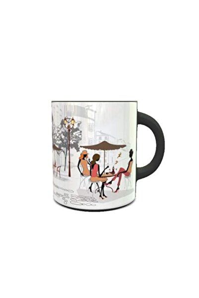 Generic imPRESS Color Changing Heat Sensitive Coffee Mug with Street Cafe Design