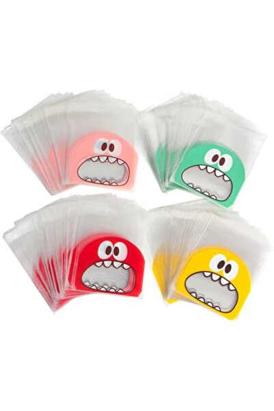 Generic 400 Self-Adhesive Candy Bags with Big Mouth Monster Design, Perfect f...
