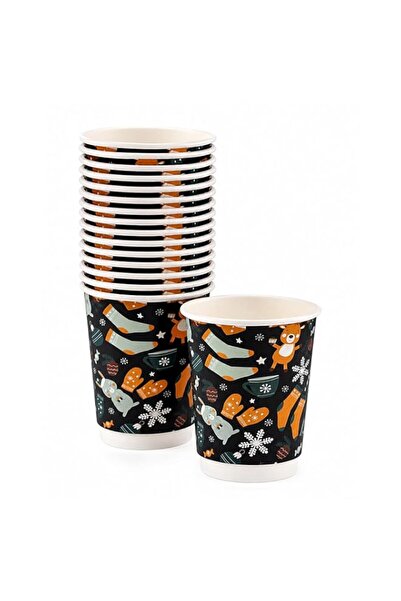 Generic Sunny Winter Wonderland Paper Cups 8oz (240ml) Pack of 25 | Recyclabl...