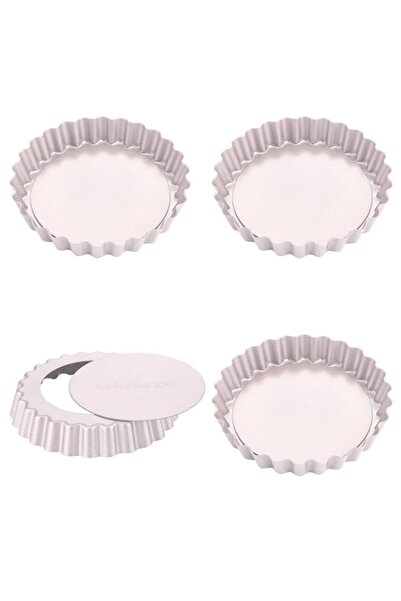 Generic CHEFMADE WK9022-4 Non-Stick Round Tart Pan Set, 4" (4 Pieces)