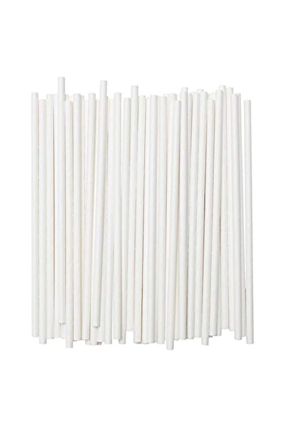 Generic jqm Förnyande Pack Of 100 Drinking Straw, Paper, White