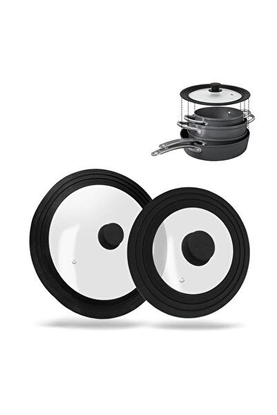 Generic Steuber Set of 2 Culinario Universal Lids Glass with Outlet Valve and...