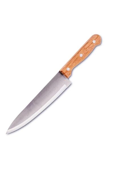 Generic OVA Stainless Steel Knife With Wooden Handle, Classic Triple Rivet Ch...