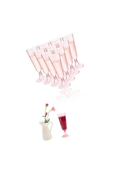 Generic Sweet seven 25 Pack 5oz Pink juice Flutes - for Mother's Day, Wedding...