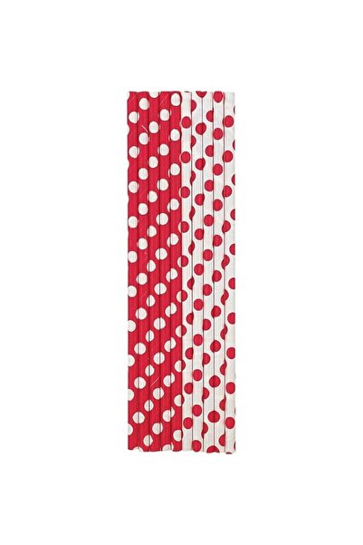 Generic Unique Ruby Red Dot Straws