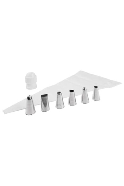 Generic Cake decorating and piping tips nozzle set of 6 pcs stainless steel W...
