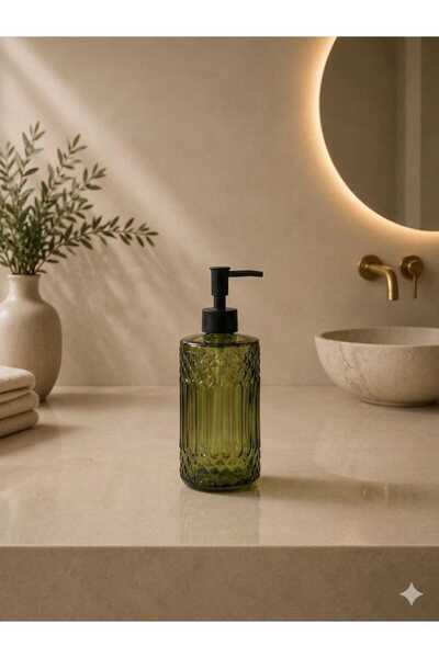 balsa group Mrk Model Colored Thick Glass Liquid Soap Dispenser 450ml Green