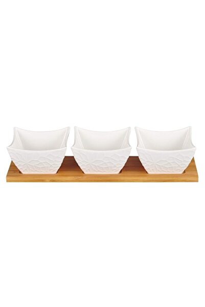 Generic Shallow Porcelain 3 Comp.Serving Bowl 31.5x11x7 PJ00520-N