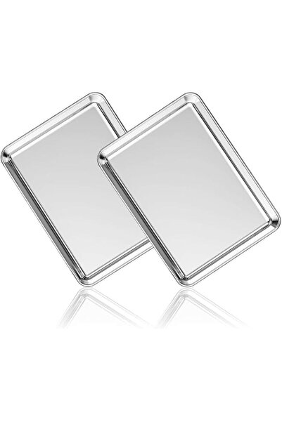 Generic Stainless Steel Baking Sheet Set, Cookie Sheet Metal Baking Pan, Non ...