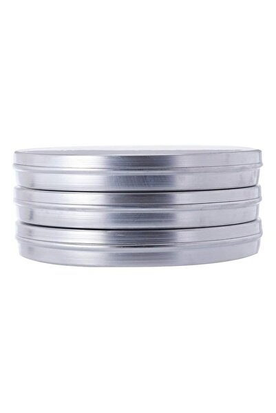 Generic Ayda Aluminium Round Cake Tray with Lid, 300 mm Size, Silver