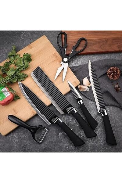 Generic Kitchen Knife Set, Stainless Steel Knives, Heavy Duty Blade, Santoku ...