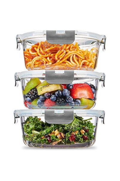 Generic FineDine 6-Piece Superior Glass Food Storage Containers Set, 32oz Cap...