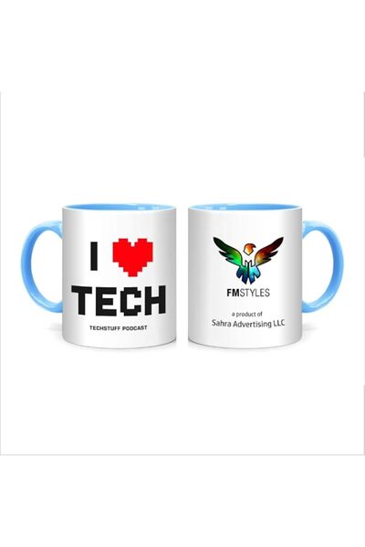 Generic FMstyles I Love Tech Podcast Mug, Blue (FMS571)