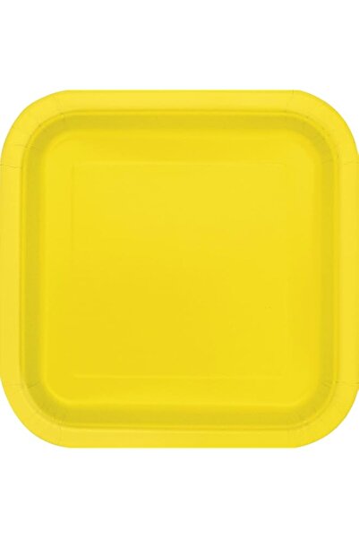 Generic Unique Yellow Paper Plates, Pack of 14 – 9" Square Disposable Party P...