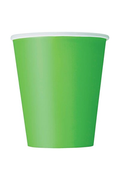 Generic Unique Lime Green Cups 9oz – Pack of 14. Bold paper cups perfect for ...